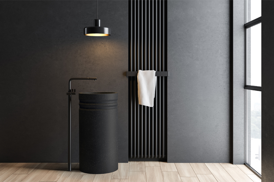 Ode Freestanding Basin in Graphite